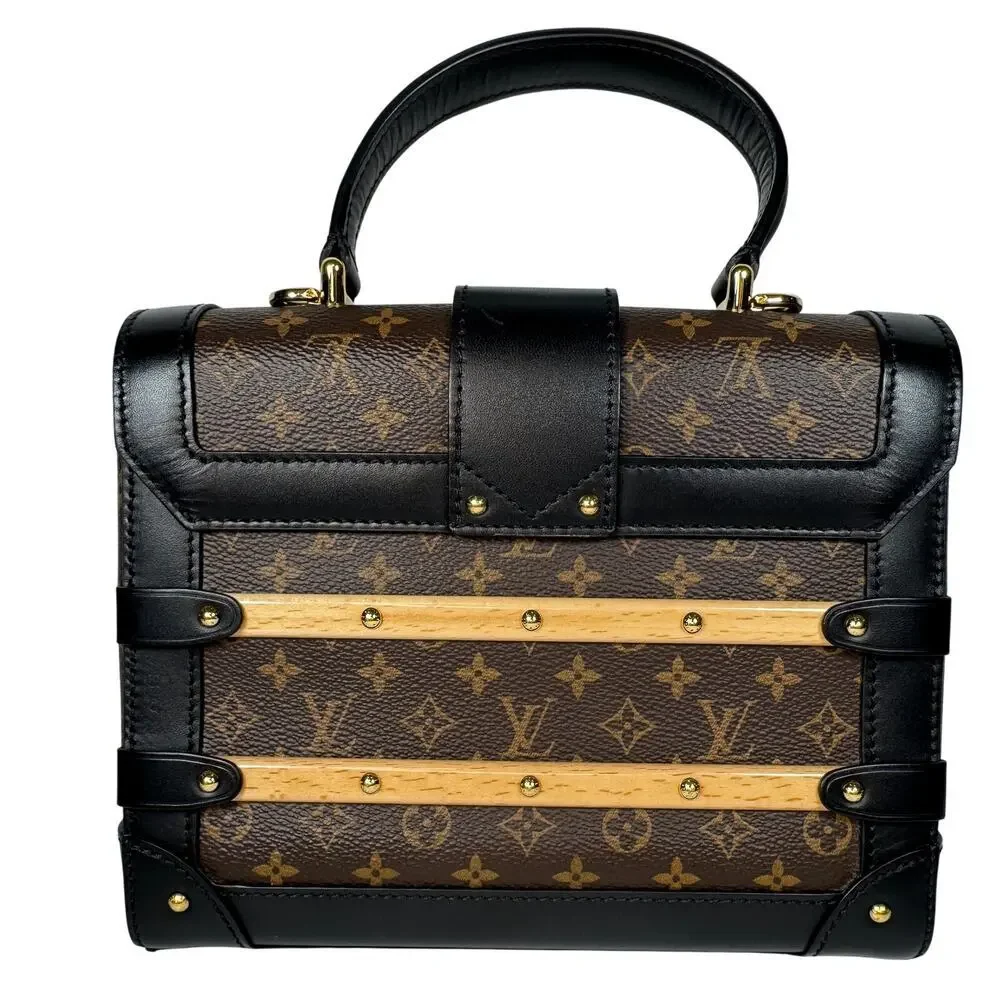 Louis Vuitton Trianon Trunk bag PM Monogram Wood LV crossbody tote Rare Handbag